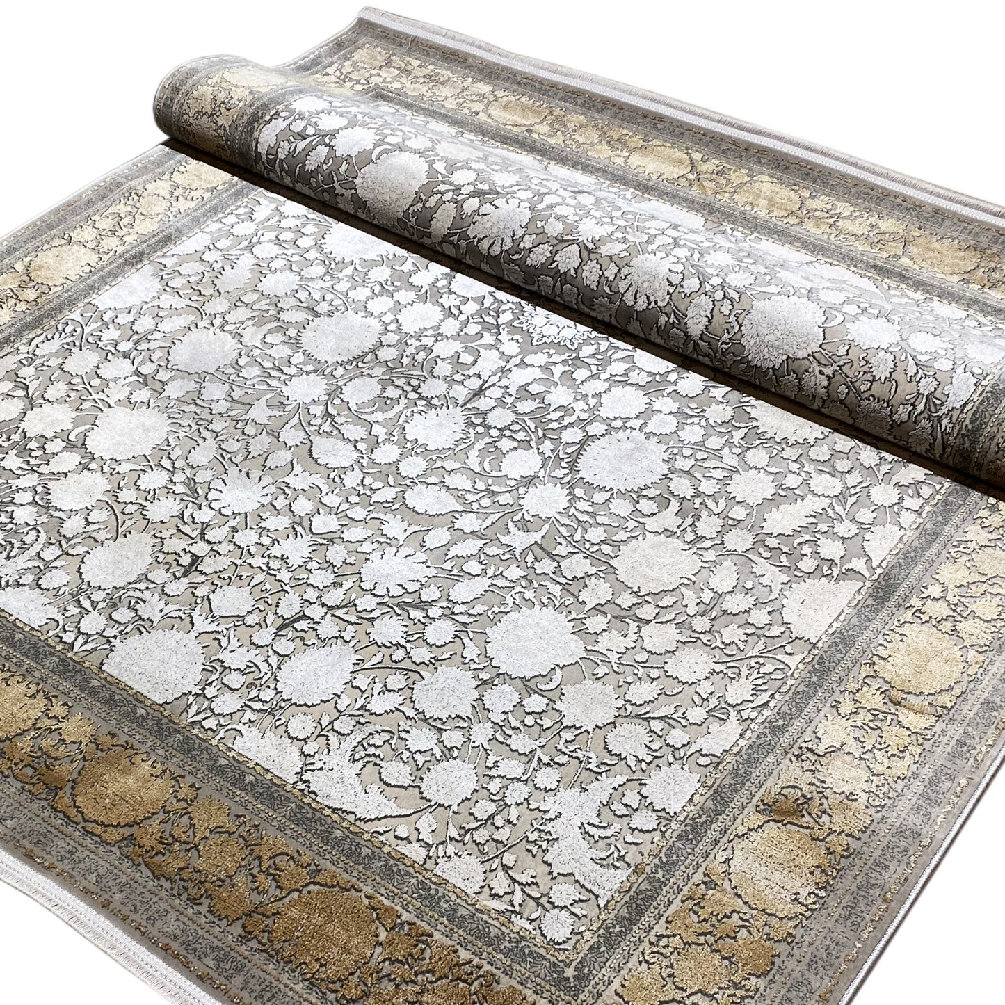 Silber-Gold Teppich 170x240cm