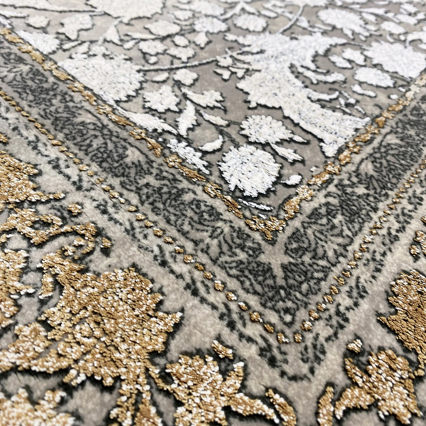 Silber-Gold Teppich 170x240cm