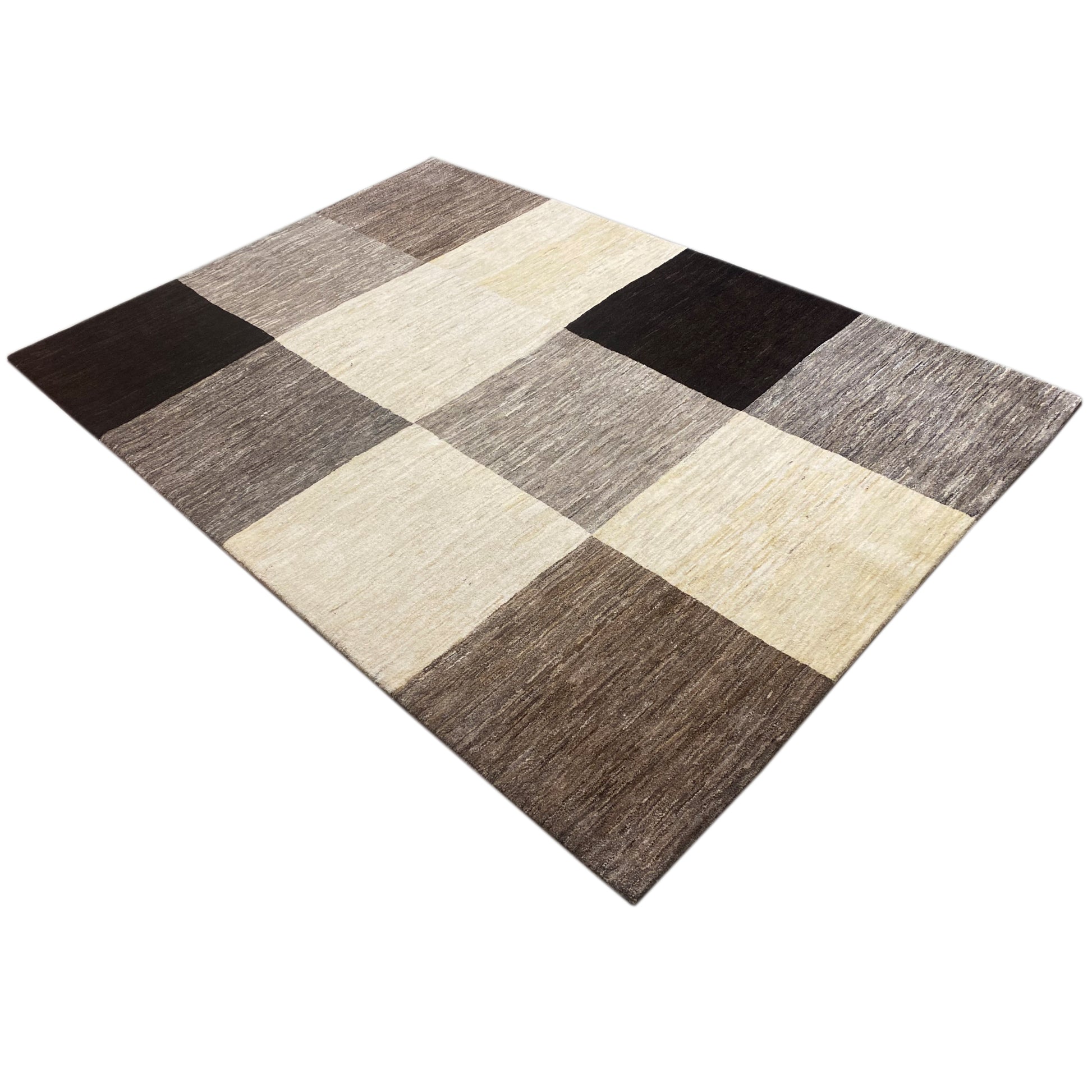 Gabbeh Teppich Beige Schwarz 240x169 cm - German Carpet Shop