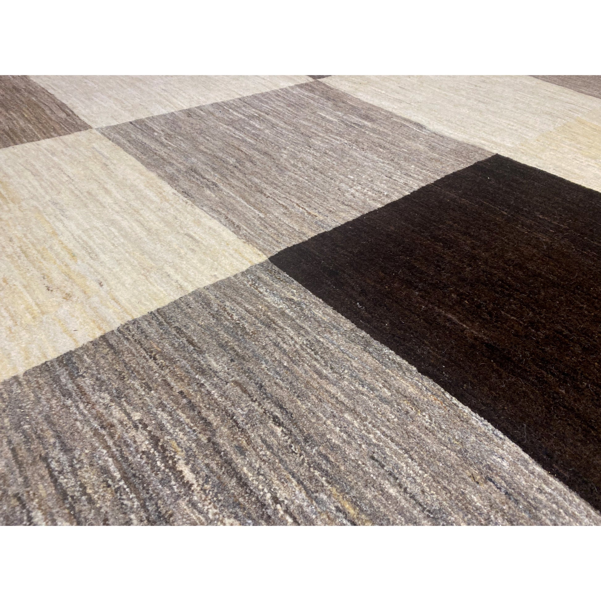 Gabbeh Teppich Beige Schwarz 240x169 cm - German Carpet Shop