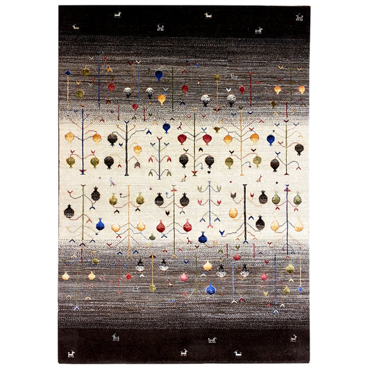 Handgeknüpfter Gabbeh Lori Teppich, 240x171 cm - Naturfarben - German Carpet Shop