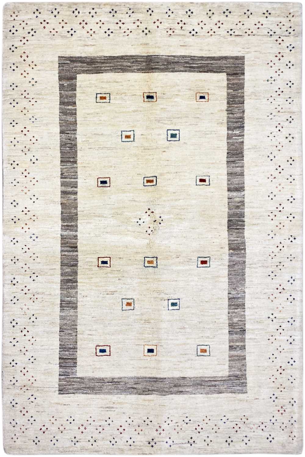 Natürlicher Gabbeh Teppich (170x240 cm / 6x8 ft) - German Carpet Shop