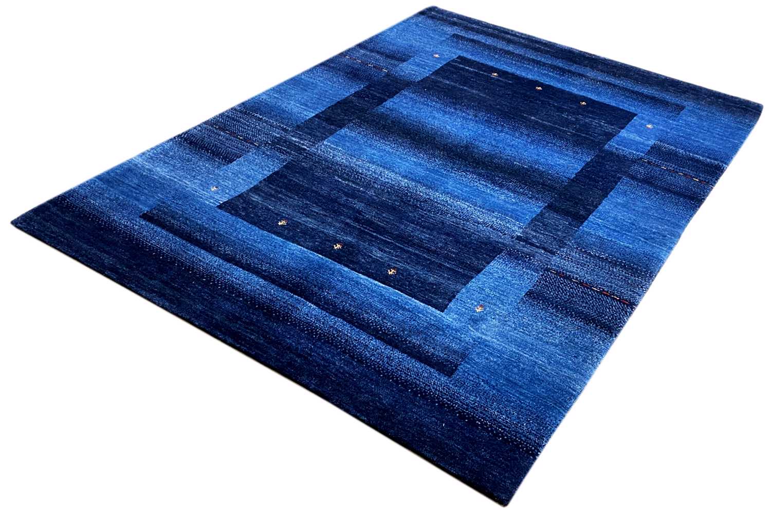 Blauer Gabbeh Teppich 170x240cm - German Carpet Shop