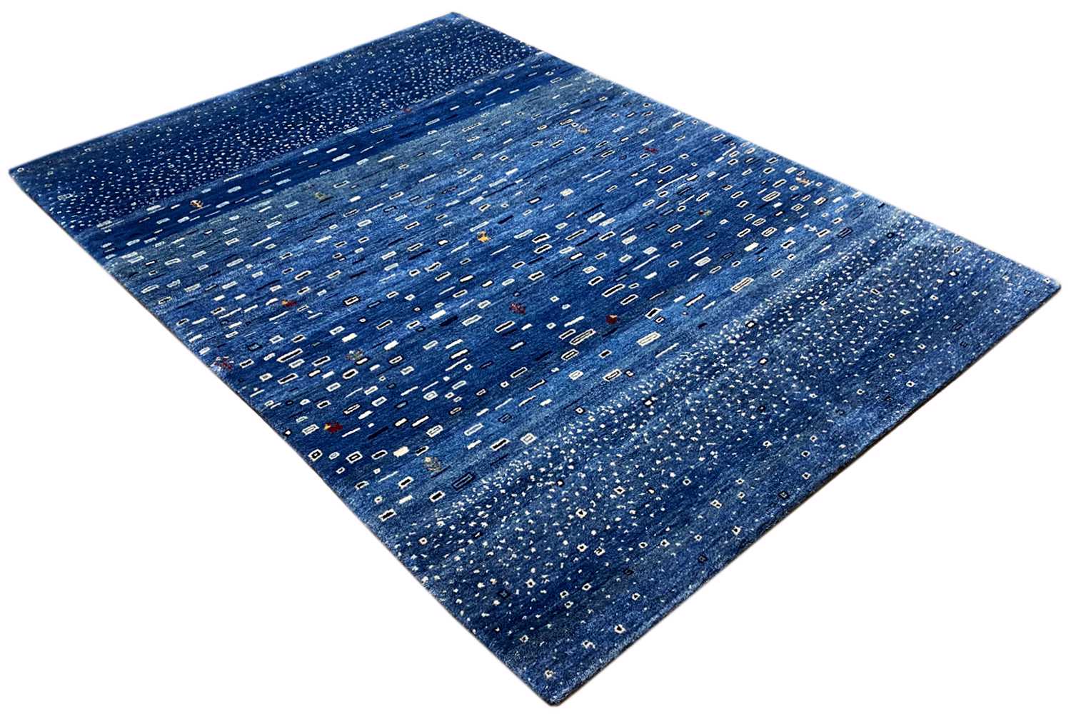 Blauer Gabbeh Teppich 170x240cm - German Carpet Shop