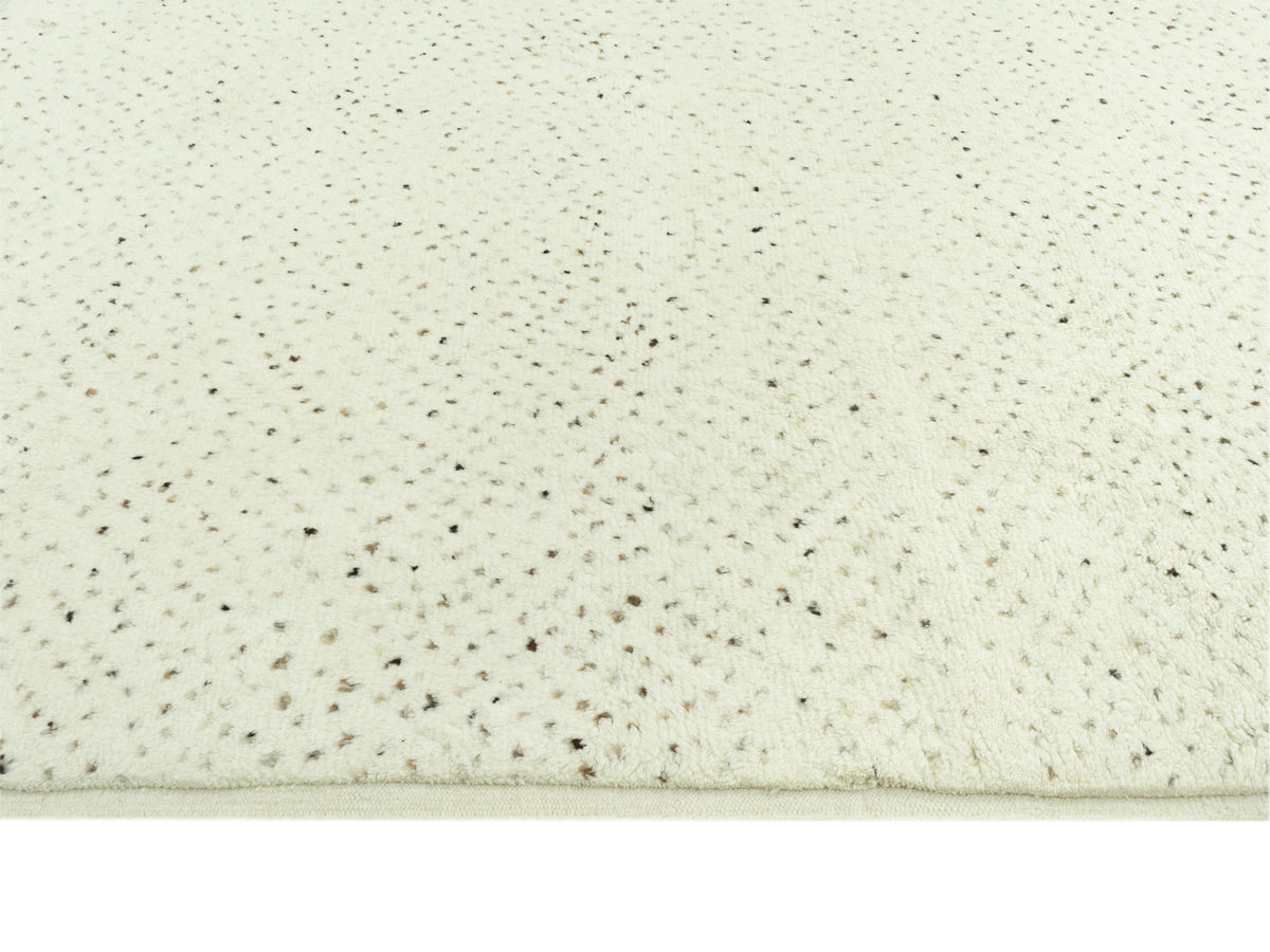 Teppich 300x250 cm Detailansicht: helle Oberfläche mit feinen dunklen Punkten