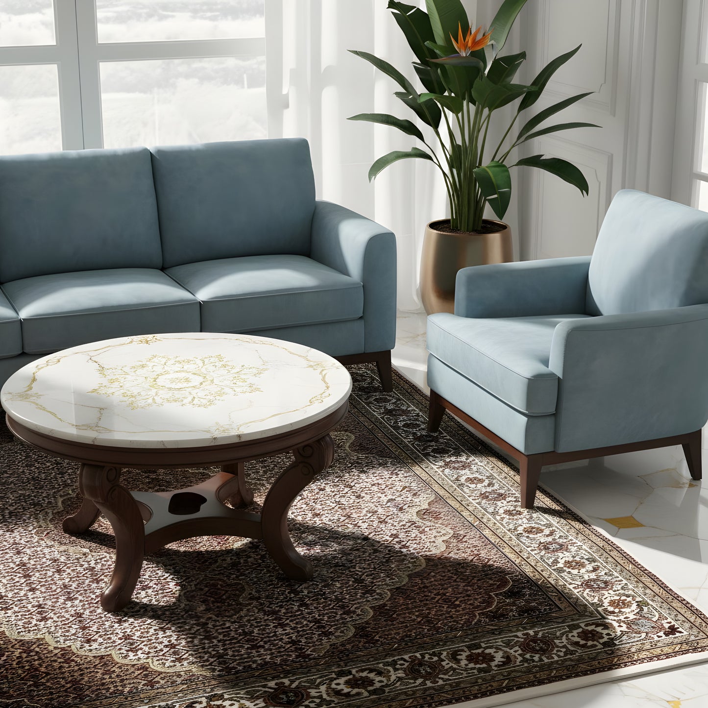 IndoTabriz-Teppich-14-Livingroom - German Carpet Shop