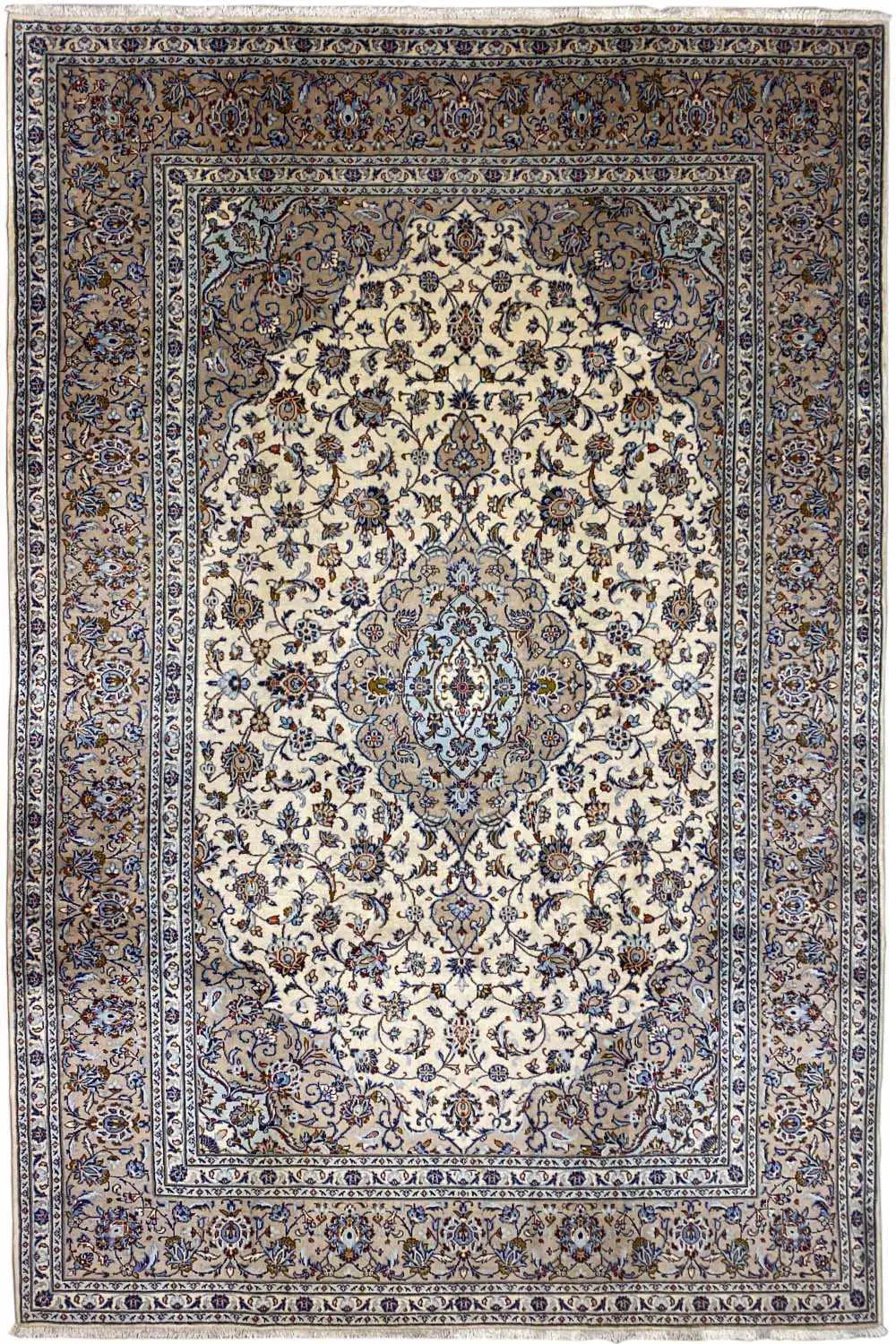 Keshan - Beige (349x242 cm) - German Carpet Shop