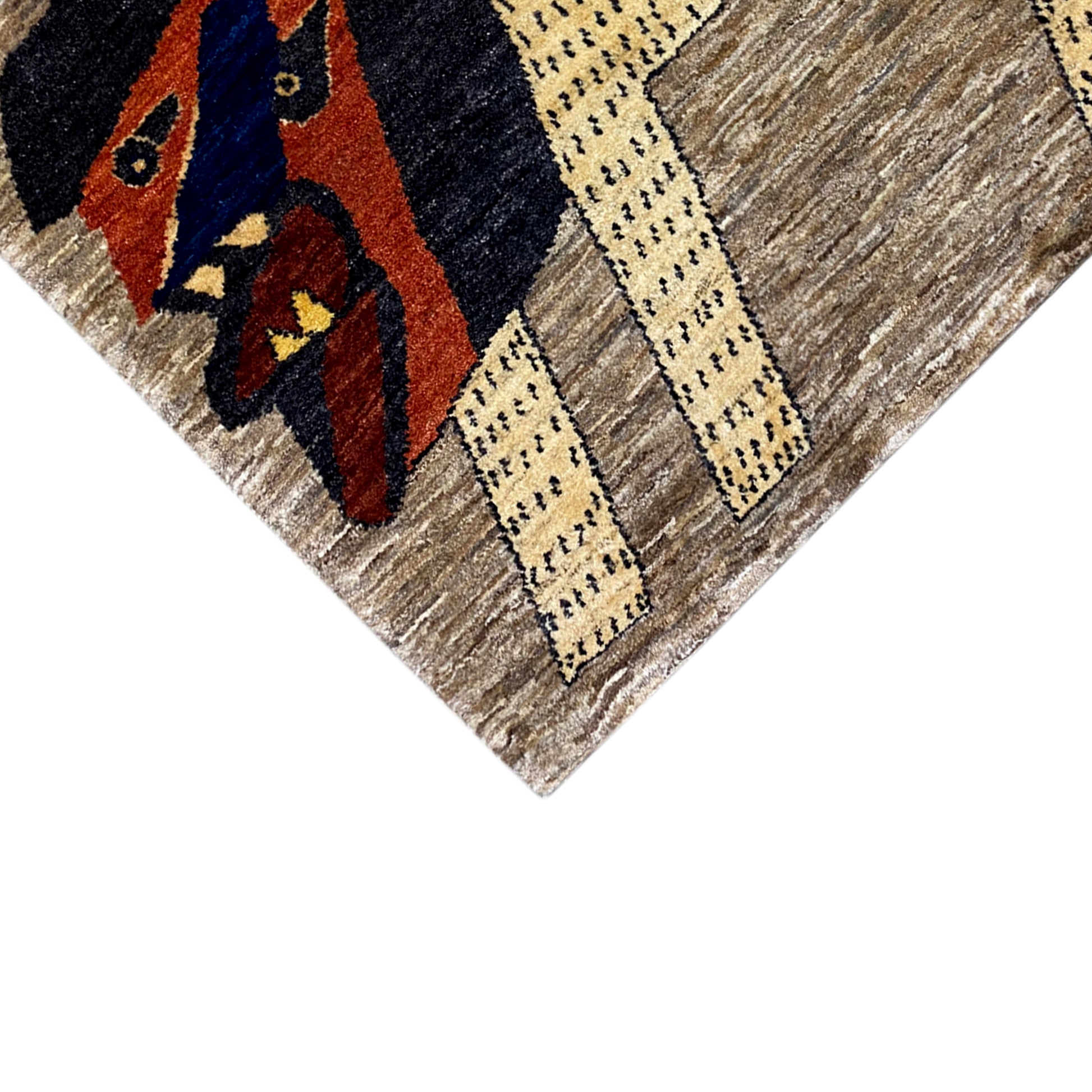 Löwen Gabbeh Teppich 118x79 cm - German Carpet Shop