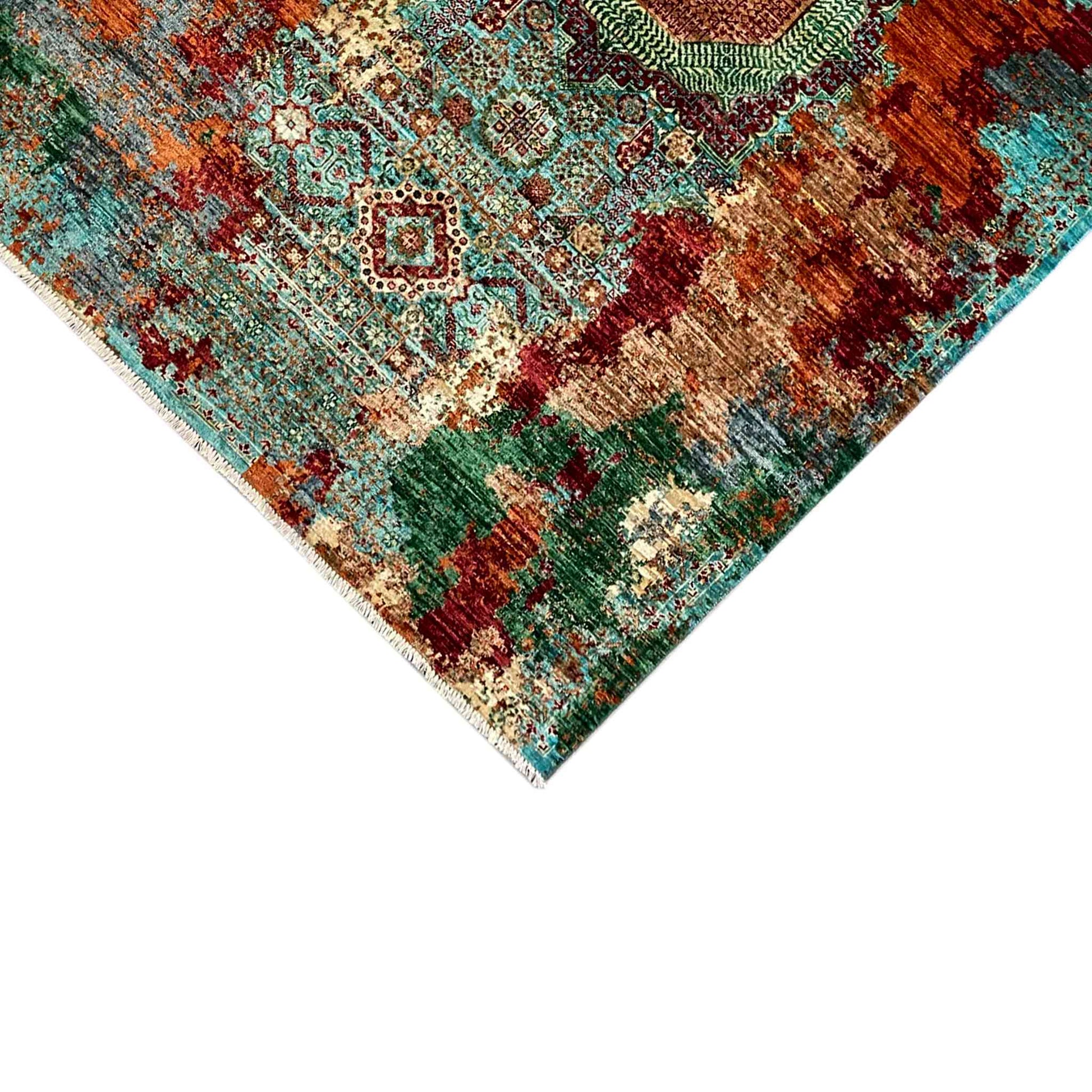 Mamluk Teppich, Türkis/Mehrfarbig, 237x173 cm - German Carpet Shop