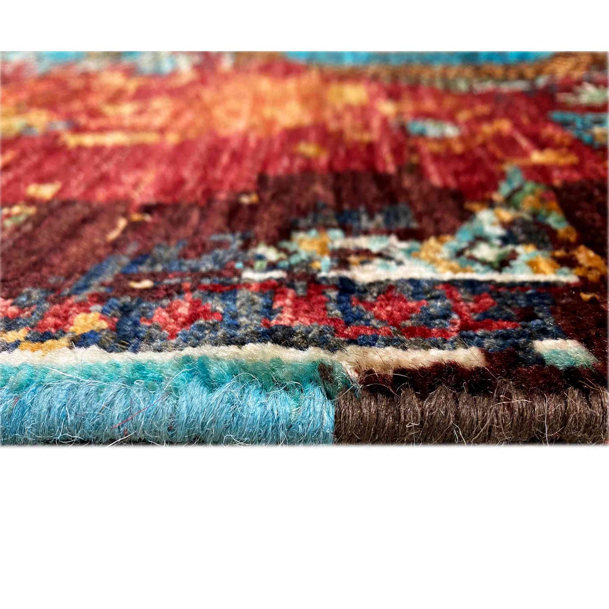 Mamluk Läufer Teppich, Türkis/Mehrfarbig, 252x80 cm - German Carpet Shop