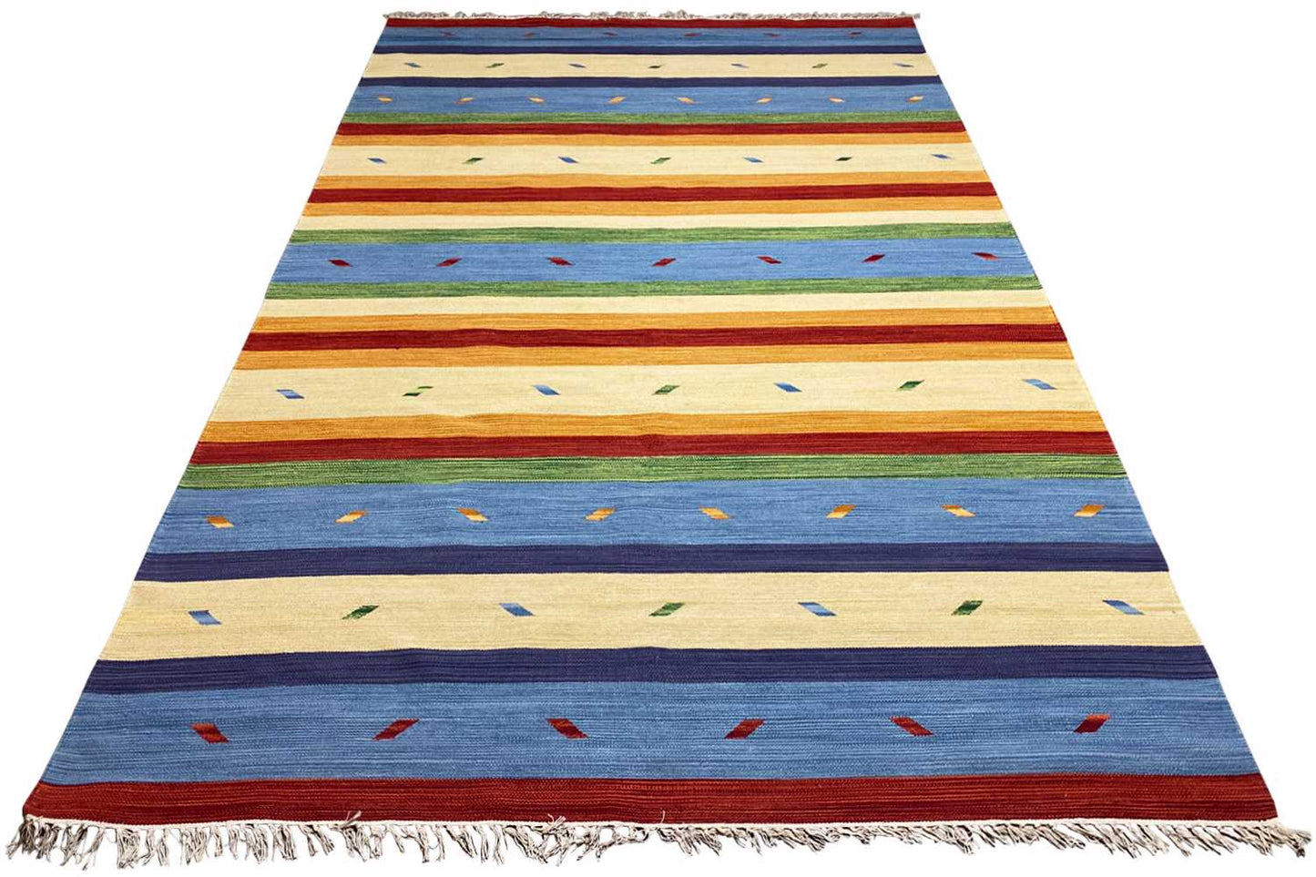 Mehrfarbiger Moderner Kelim Teppich - Samak - German Carpet Shop