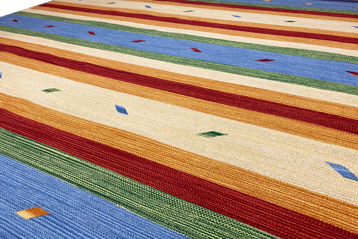 Mehrfarbiger Moderner Kelim Teppich - Samak - German Carpet Shop