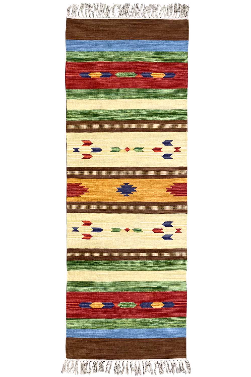 Mehrfarbiger Moderner Kelim Teppich - Samak AKE 1207 - German Carpet Shop