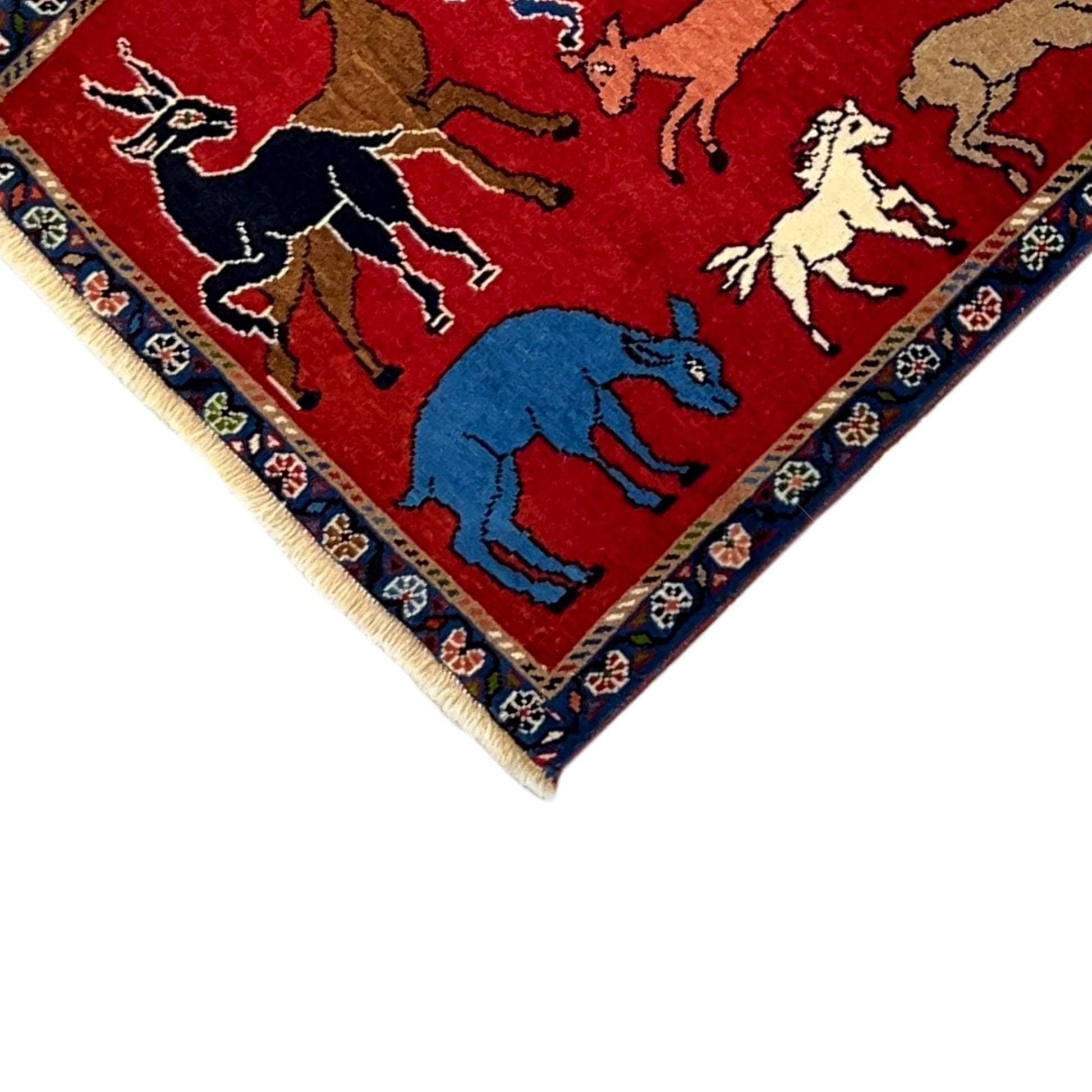 Hamedan Poshti Teppich Wolle 92x60 cm - Premium Hamedan-Poshti Teppiche from German Carpet Shop - Just €0! Shop now at German Carpet Shop