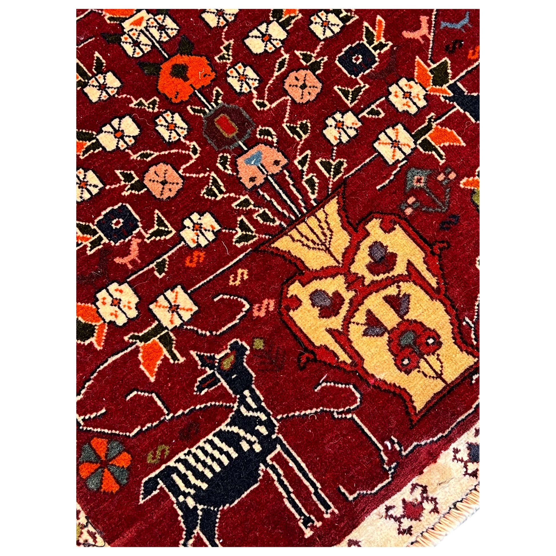 Roter Poshti Teppich 62x58 cm - German Carpet Shop