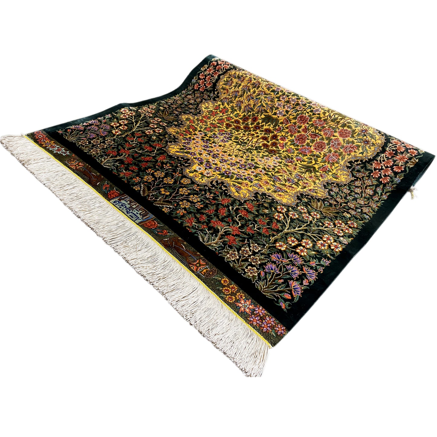 Ghom zijden tapijt - 900846 (123x79 cm)