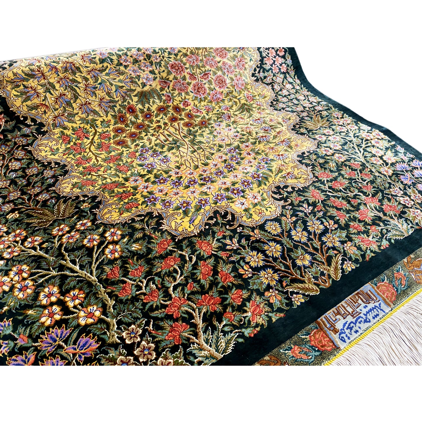 Ghom zijden tapijt - 900846 (123x79 cm)