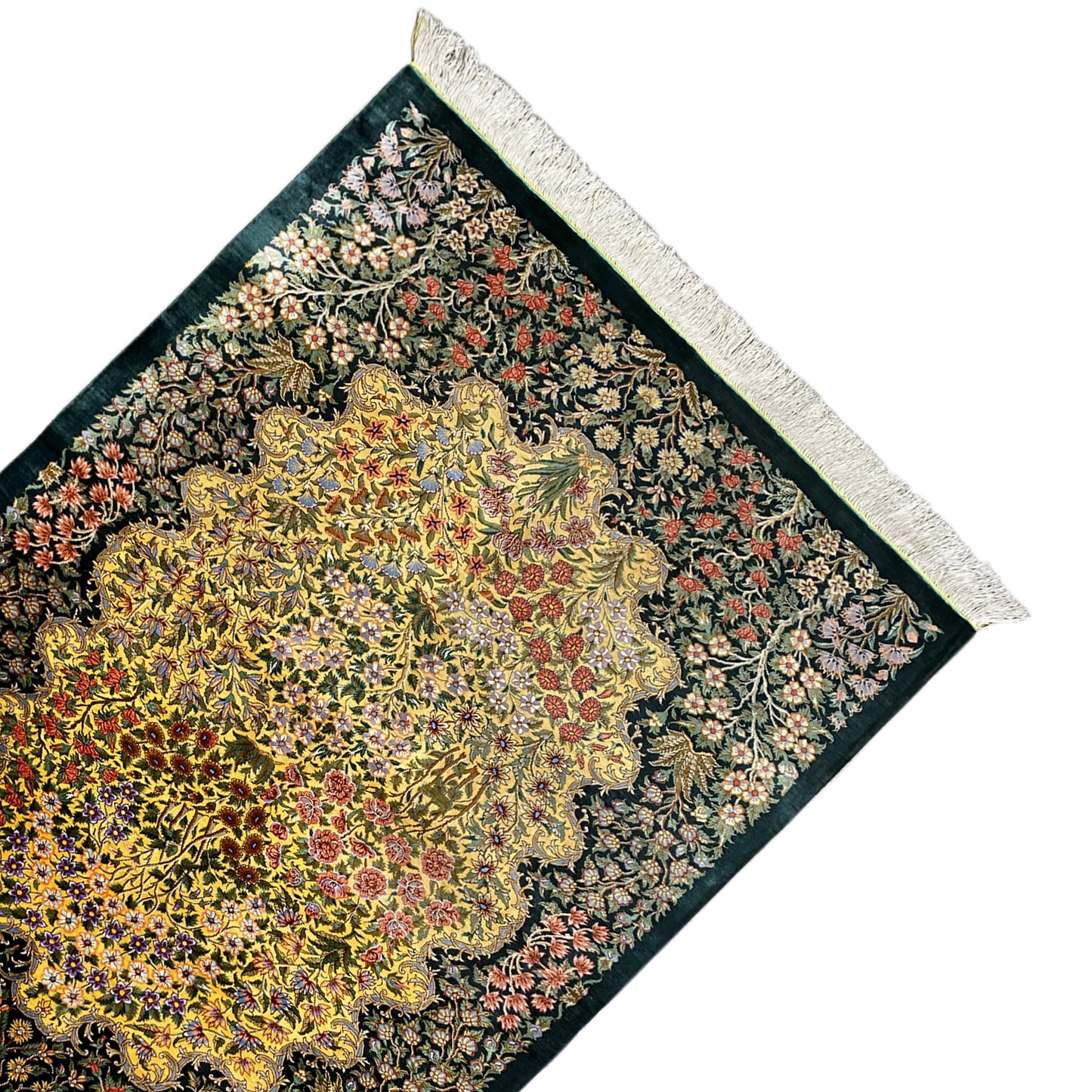 Ghom zijden tapijt - 900846 (123x79 cm)