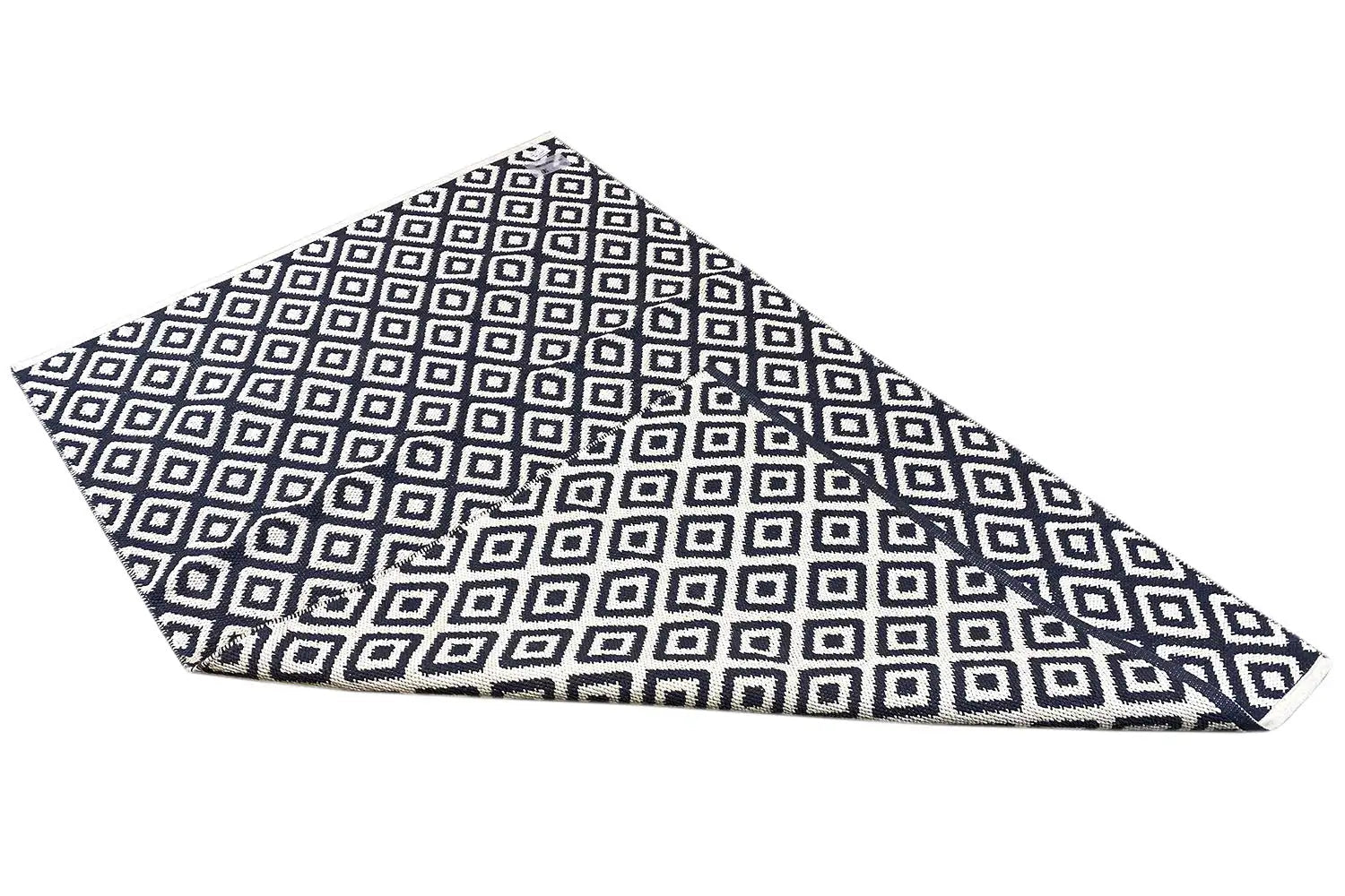 Moderne Kelim - Samak 04 Black - German Carpet Shop