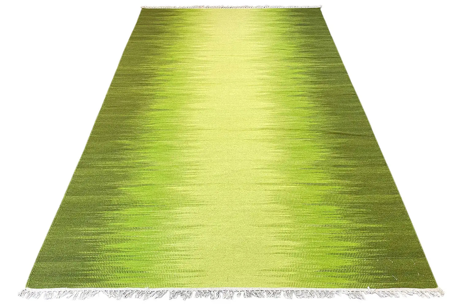 Kelim Teppich Grün 160x230 cm – Handgewebt aus Wolle - German Carpet Shop