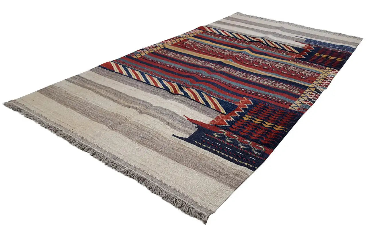 Kelim Bakhtiari (204x108 cm) - Premium Teppich from German Carpet Shop - Just €799! Shop now at German Carpet Shop
