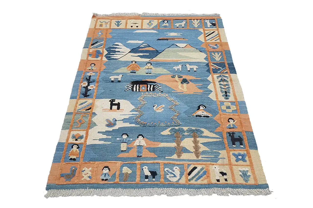 Kilim Qashqai  - 700084 (152x104 cm) - Premium Kelim from German Carpet Shop - Just €249! Shop now at German Carpet Shop