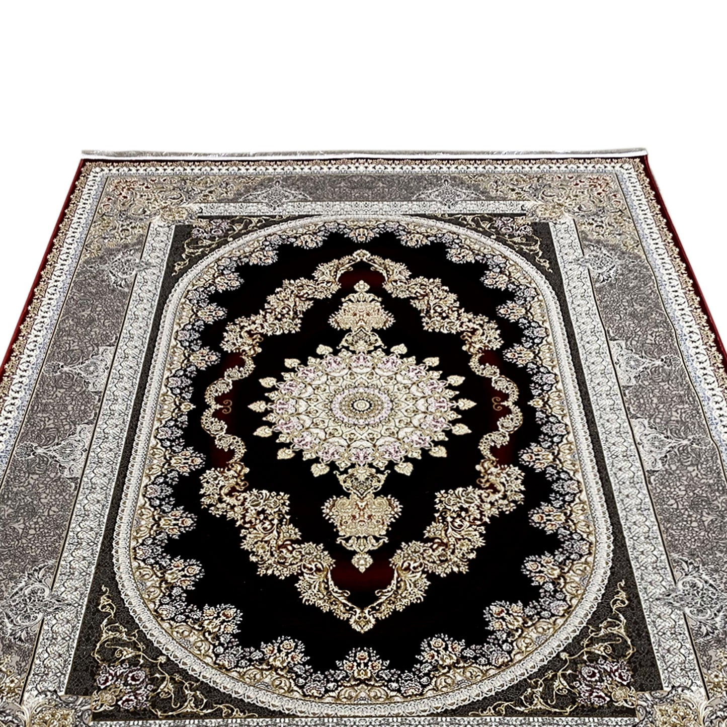 Rot-Silber Teppich 170x240cm