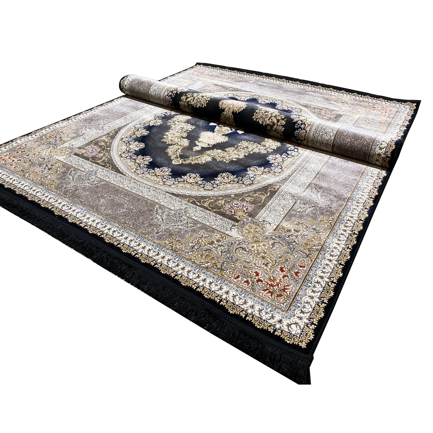 Marineblauer Teppich 170x240cm
