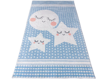 Kinderkleed „Sterrenwereld“, blauw, 160x230 cm