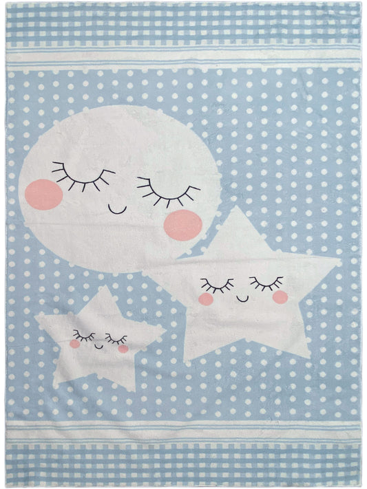 Kinderkleed „Sterrenwereld“, blauw, 90x160 cm