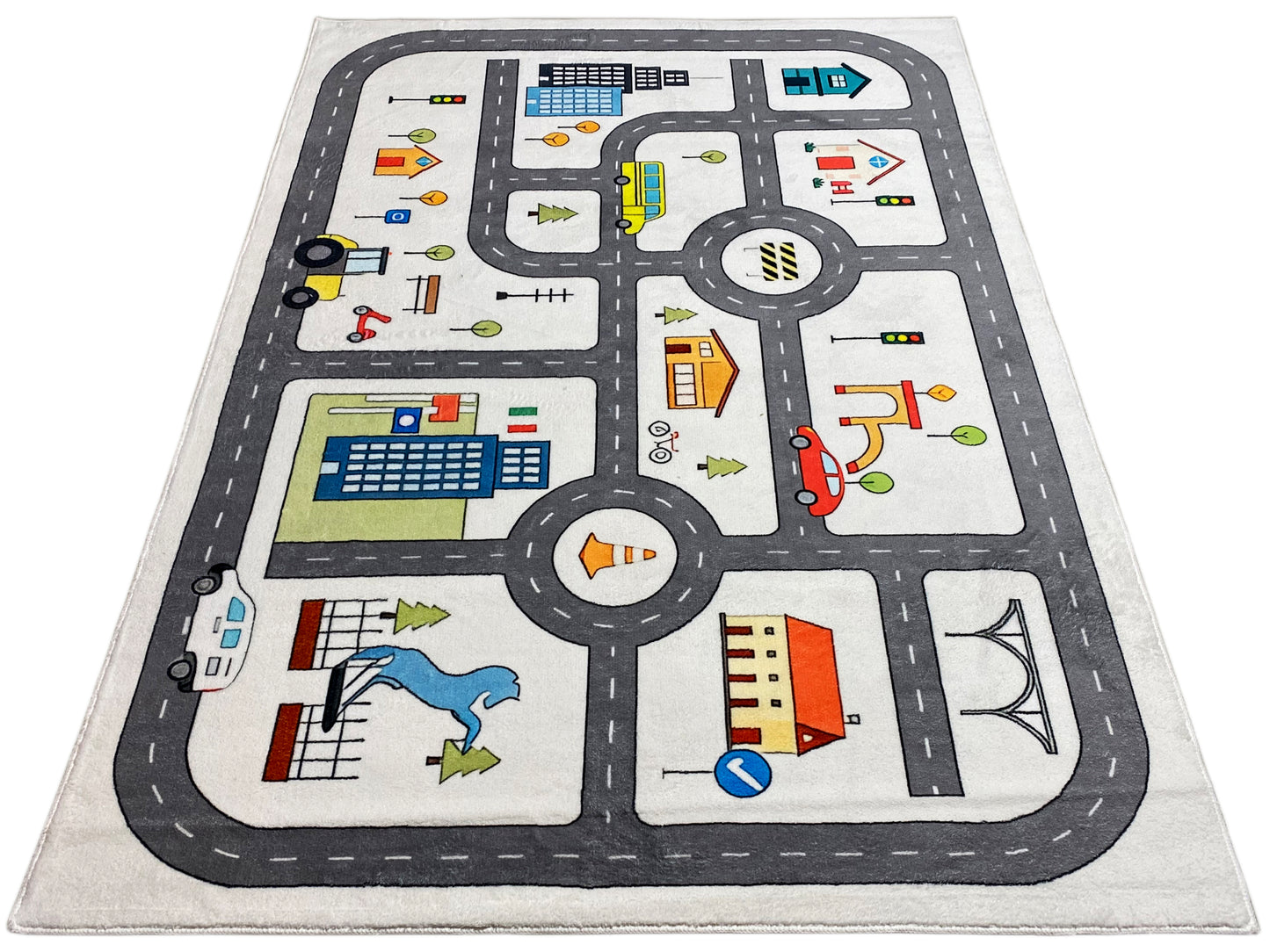 Kinderkleed „Straat“, grijs, 140x200 cm