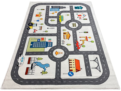 Kinderkleed „Straat“, grijs, 140x200 cm