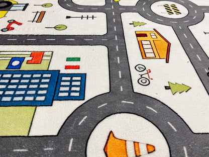 Kinderkleed „Straat“, grijs, 140x200 cm