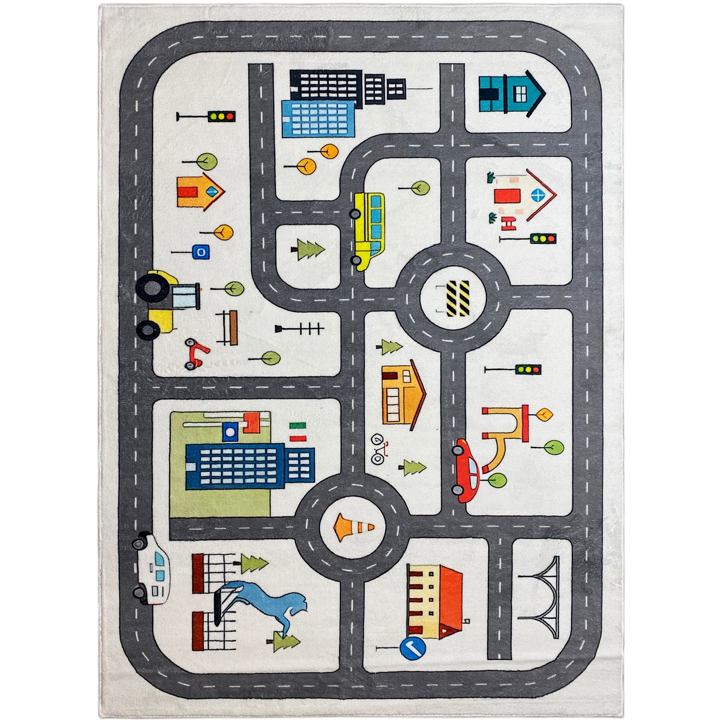 Kinderkleed „Straat“, grijs, 140x200 cm