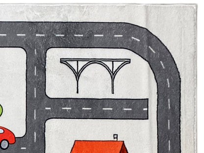 Kinderkleed „Straat“, grijs, 140x200 cm