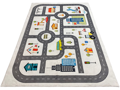 Kinderkleed „Straat“, grijs, 160x230 cm
