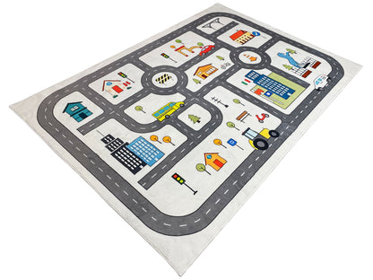 Kinderkleed „Straat“, grijs, 160x230 cm