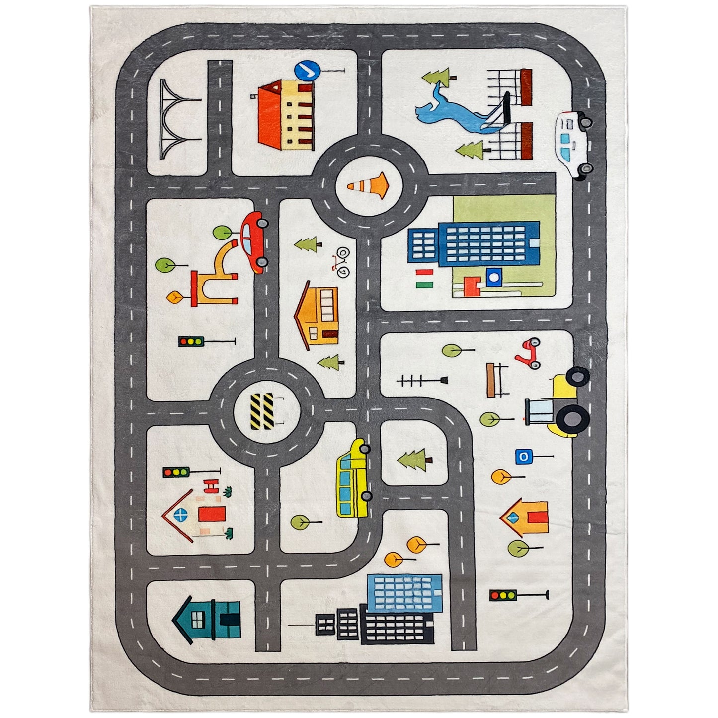 Kinderkleed „Straat“, grijs, 160x230 cm