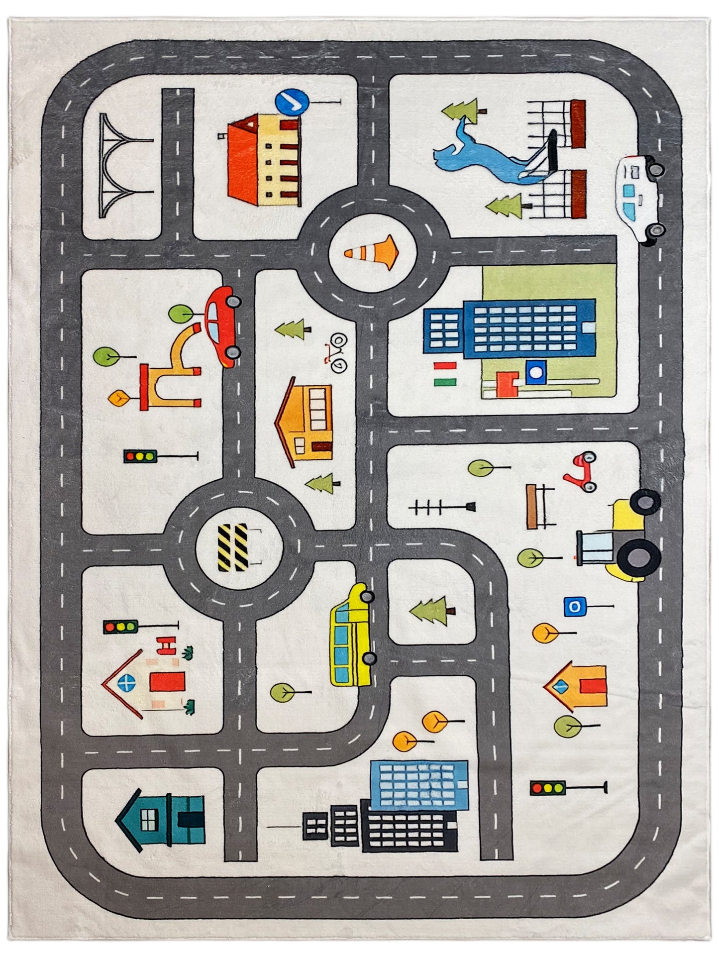 Kinderkleed „Straat“, grijs, 160x230 cm