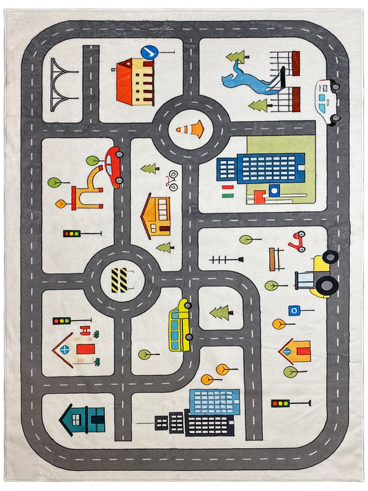 Kinderkleed „Straat“, grijs, 160x230 cm