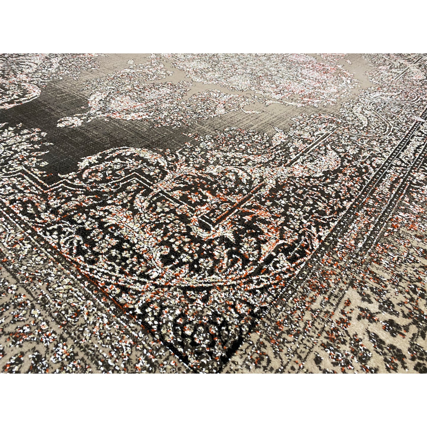 Silber-Maroon Teppich 170x240cm