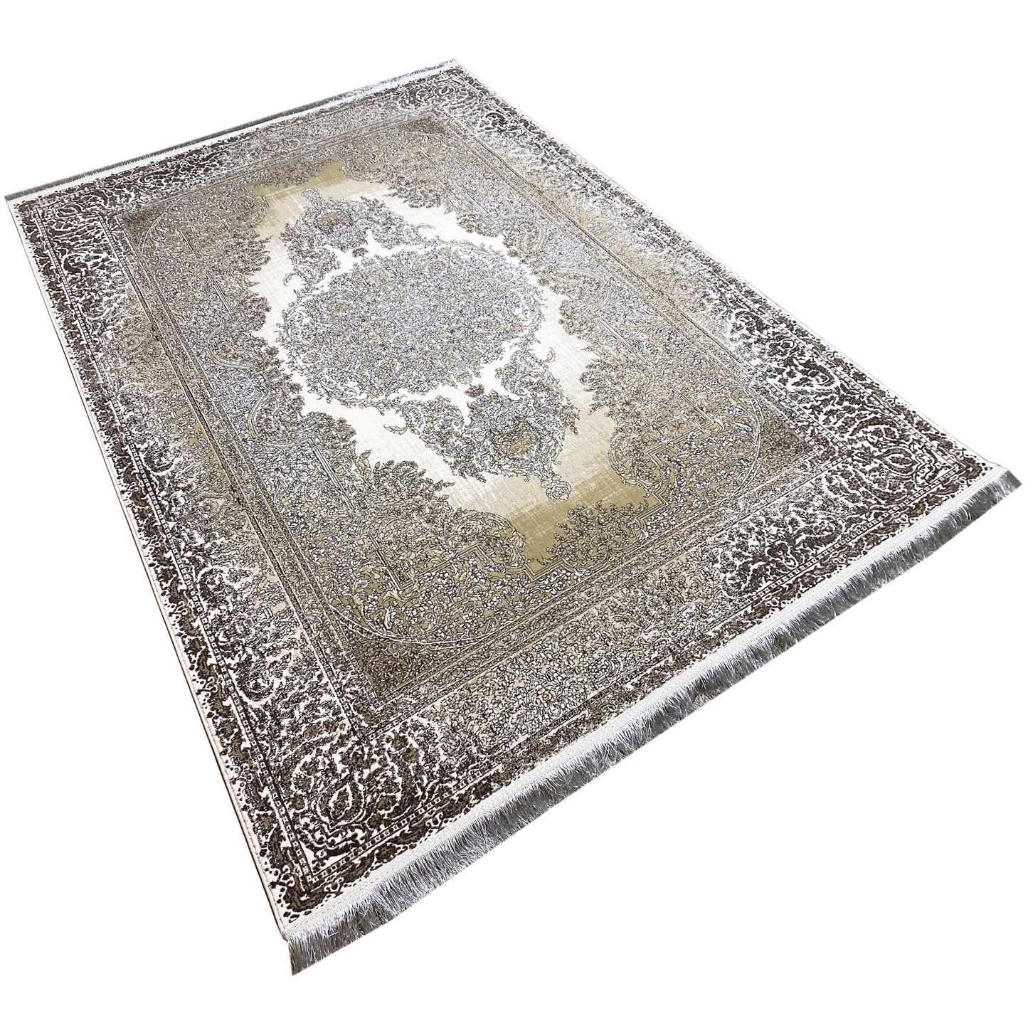 Creme-Silber Teppich 170x240cm