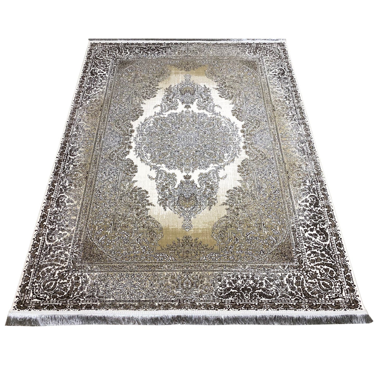 Creme-Silber Teppich 170x240cm