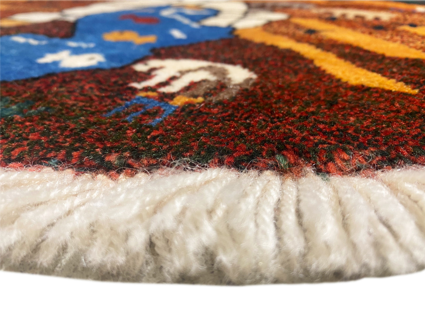 Gabbeh Tapijt Bruin, 107x107 cm