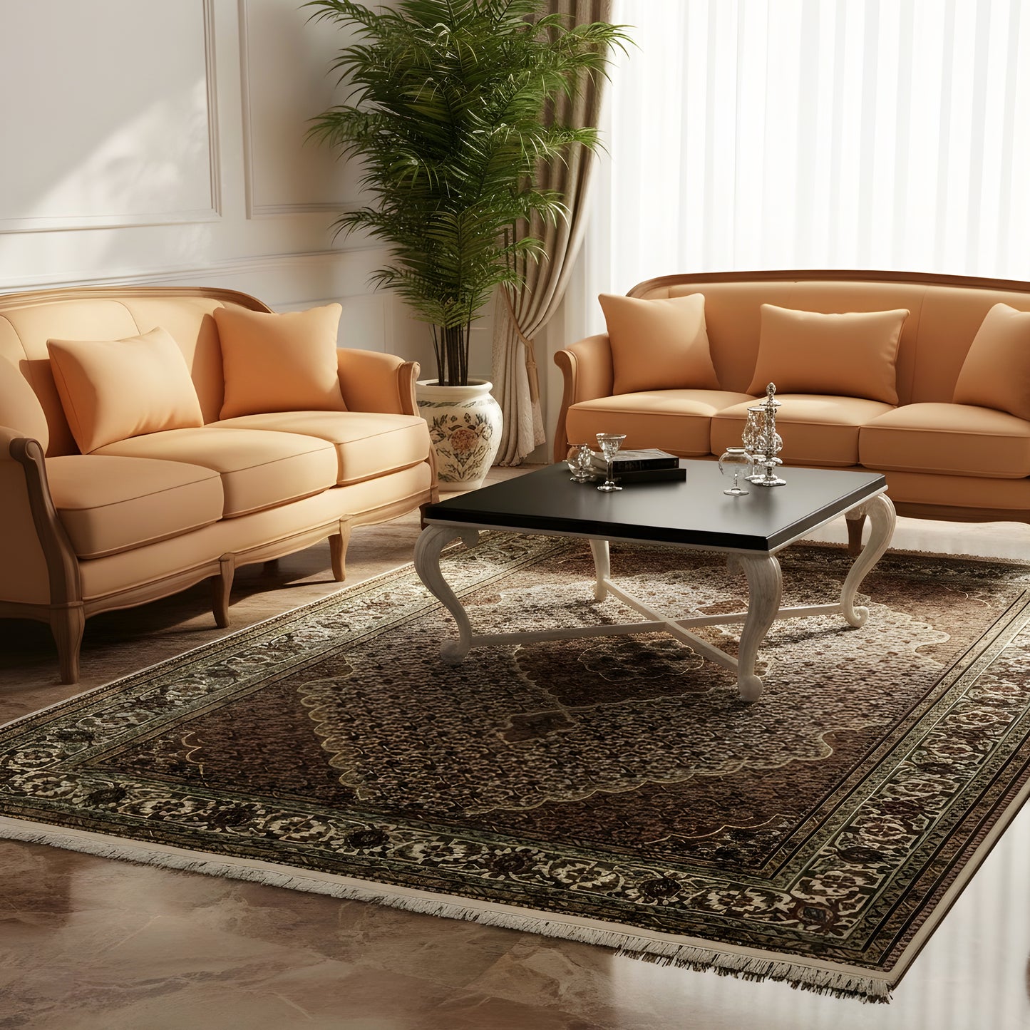 Indo Täbriz Tapijt - (245x170 cm)