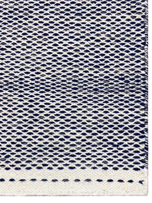 Marineblauw Kelim Vloerkleed - 160x230 cm