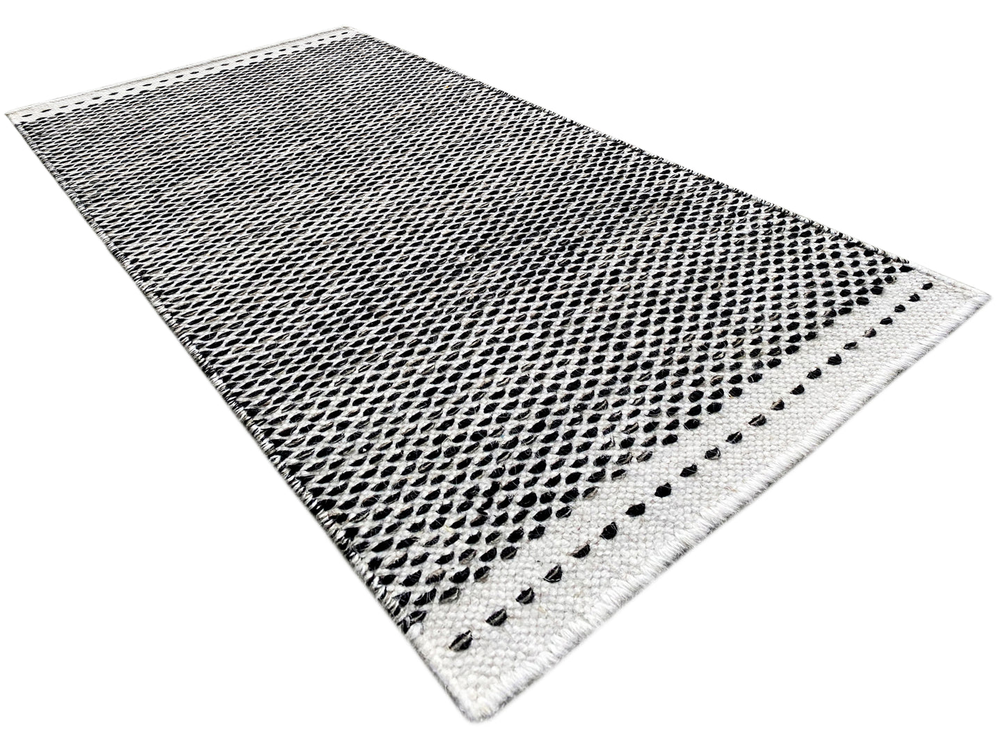 Kelim Vloerkleed Zwart - 60x90 cm