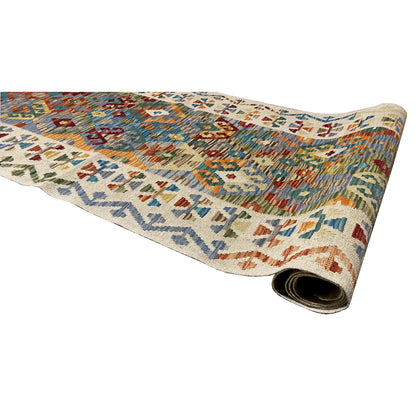 Kelim loper Afghaans 386x87cm