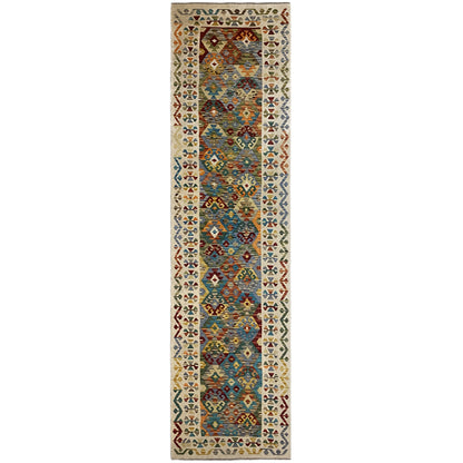 Kelim loper Afghaans 386x87cm