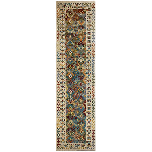 Kelim loper Afghaans 386x87cm